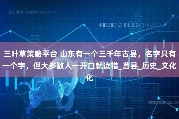 三叶草策略平台 山东有一个三千年古县，名字只有一个字，但大多数人一开口就读错_莒县_历史_文化